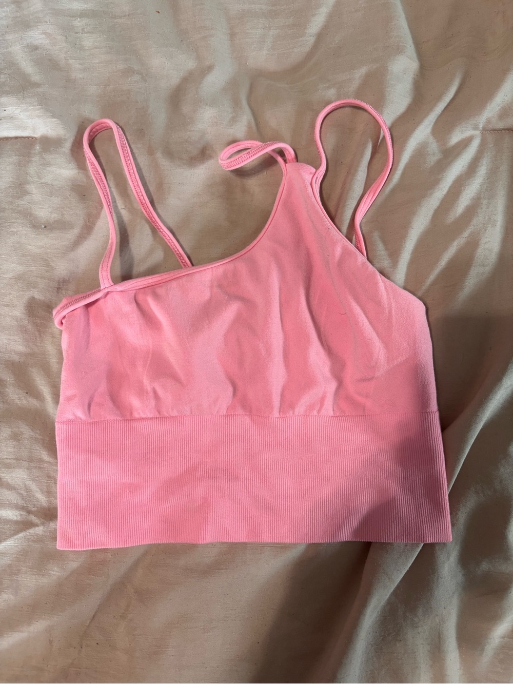 ALO Yoga xs Pink Seamless Strappy Sports Bra